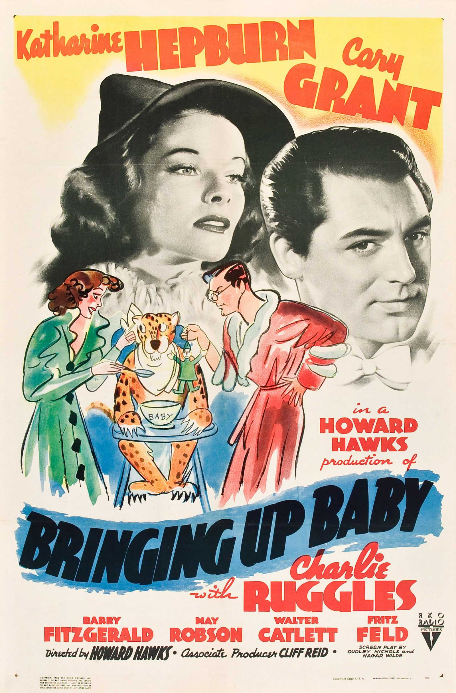 Imagem de referência de Bringing Up Baby, descrito nos dados abertos como filme de 1938 dirigido por Howard Hawks