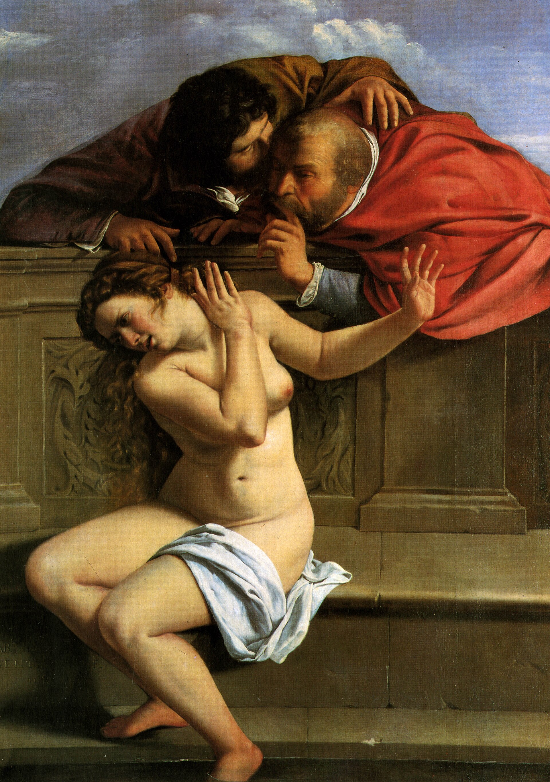 Imagem de referência de Suzana e os idosos (versão autografada), descrito nos dados abertos como pintura de Artemisia Gentileschi