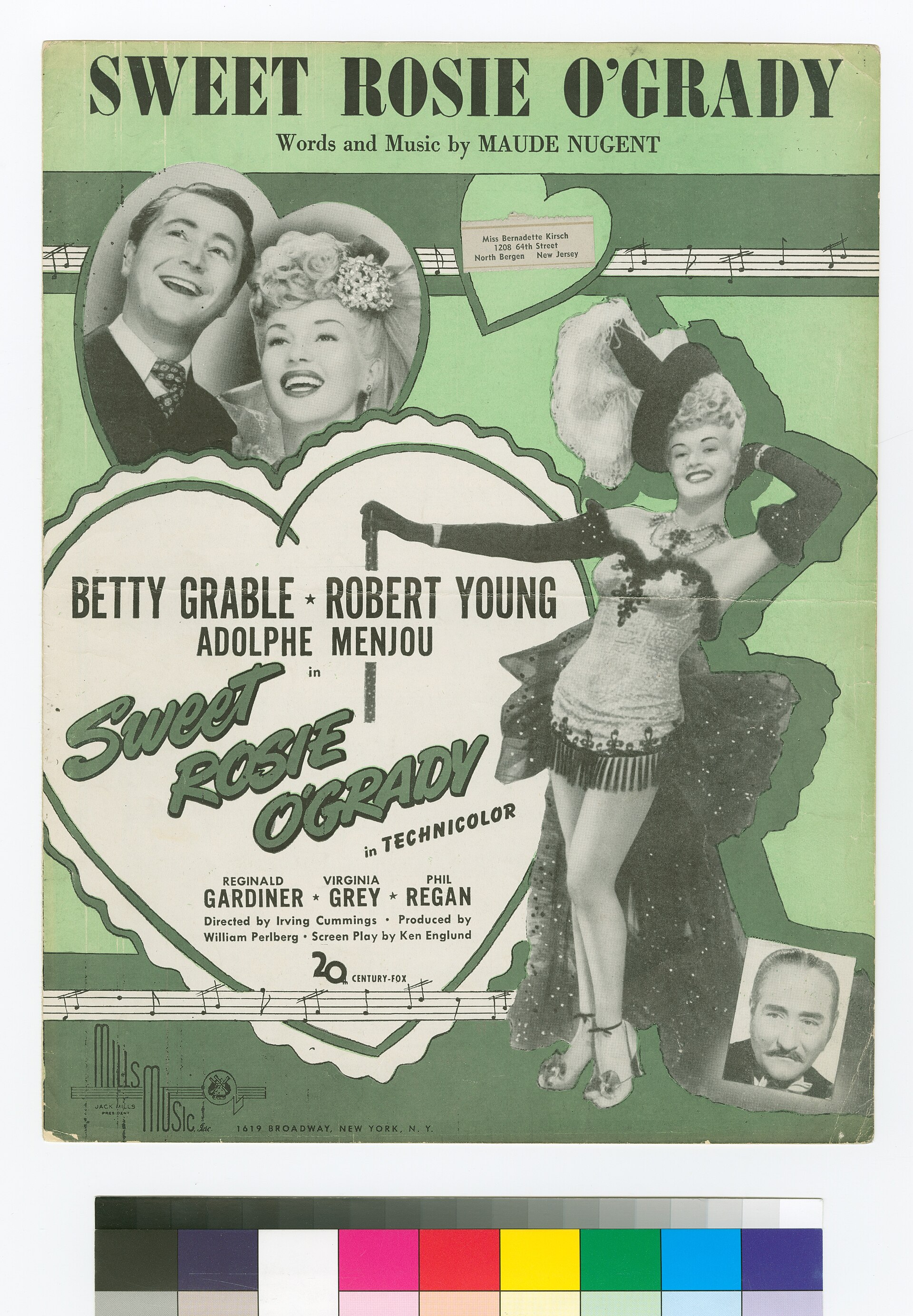 Imagem de referência relacionada a Sweet Rosie O'Grady, item descrito como filme de 1943 dirigido por Irving Cummings