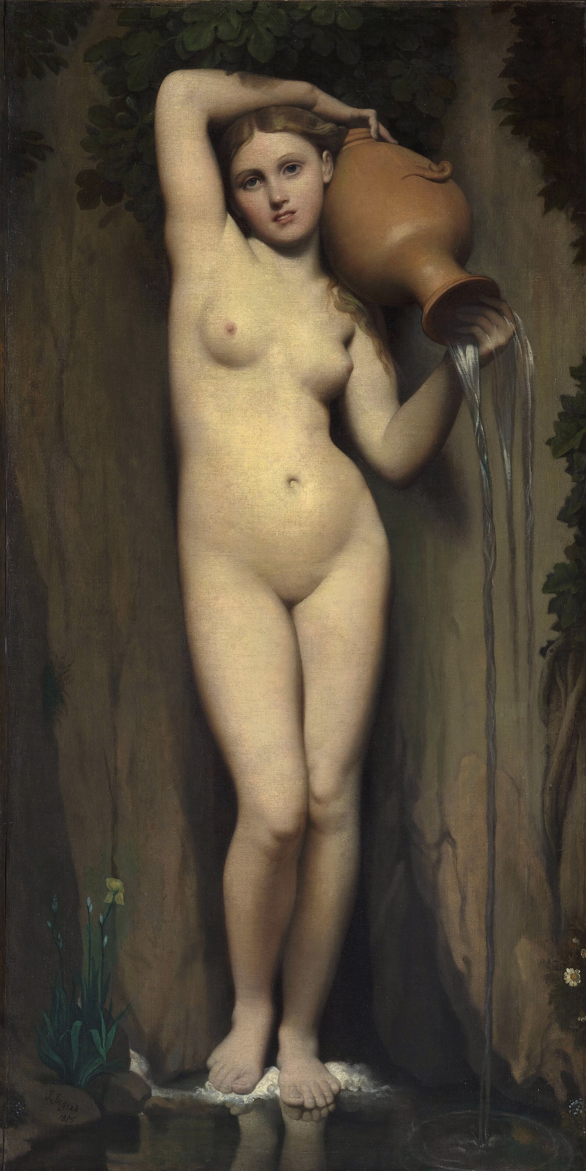 Imagem de referência de A Fonte, descrito nos dados abertos como pintura de Jean-Auguste Dominique Ingres