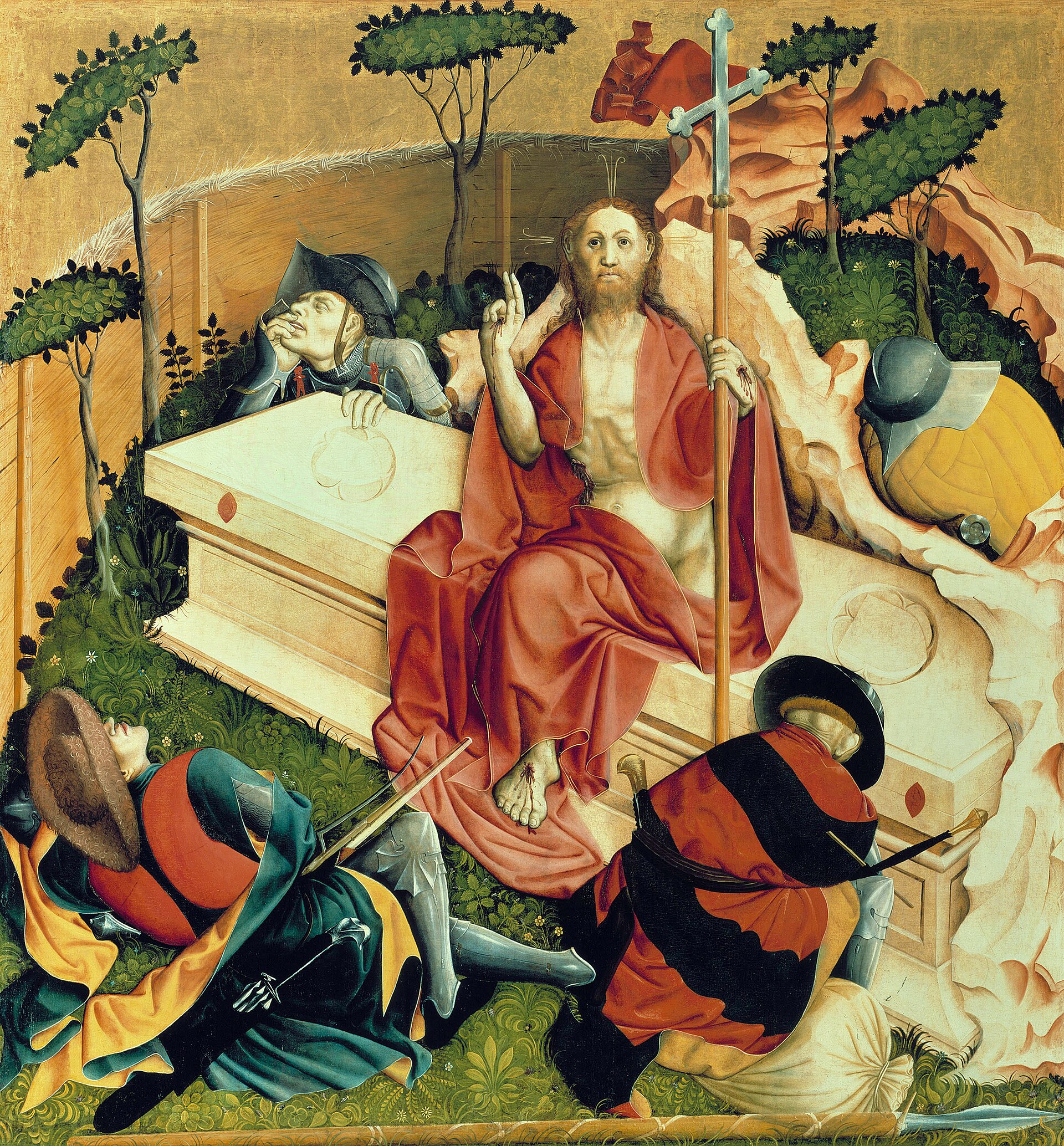 Imagem de referência de A Ressurreição de Jesus Cristo, descrito nos dados abertos como pintura de Hans Multscher