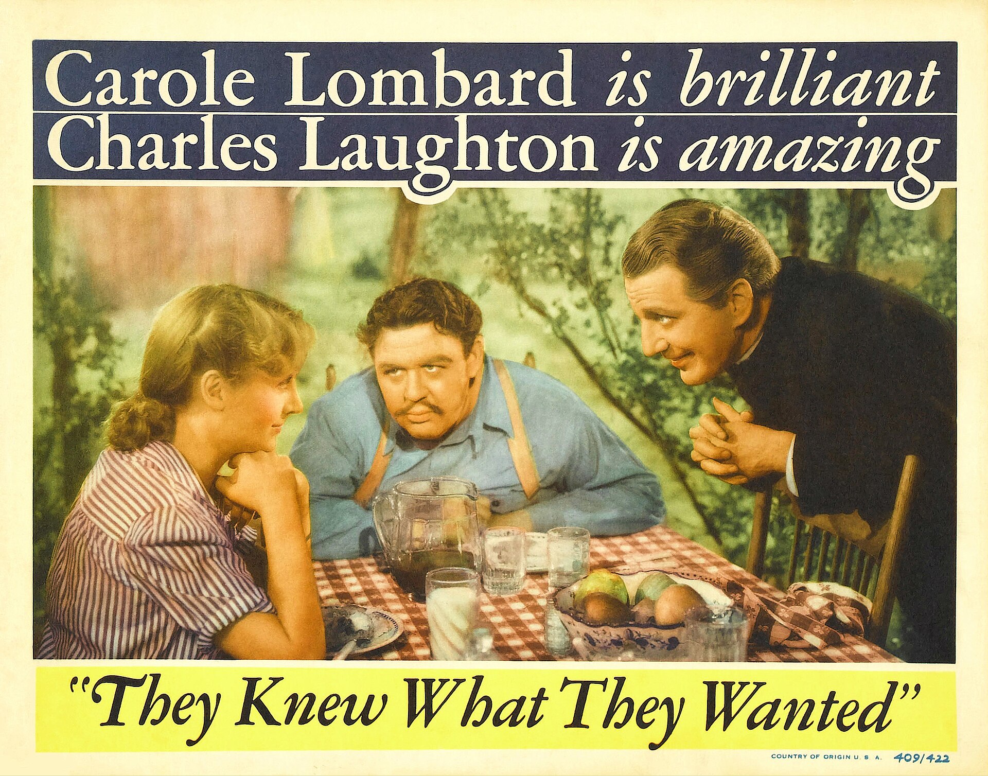 Imagem de referência de They Knew What They Wanted, descrito nos dados abertos como filme de 1940 dirigido por Garson Kanin