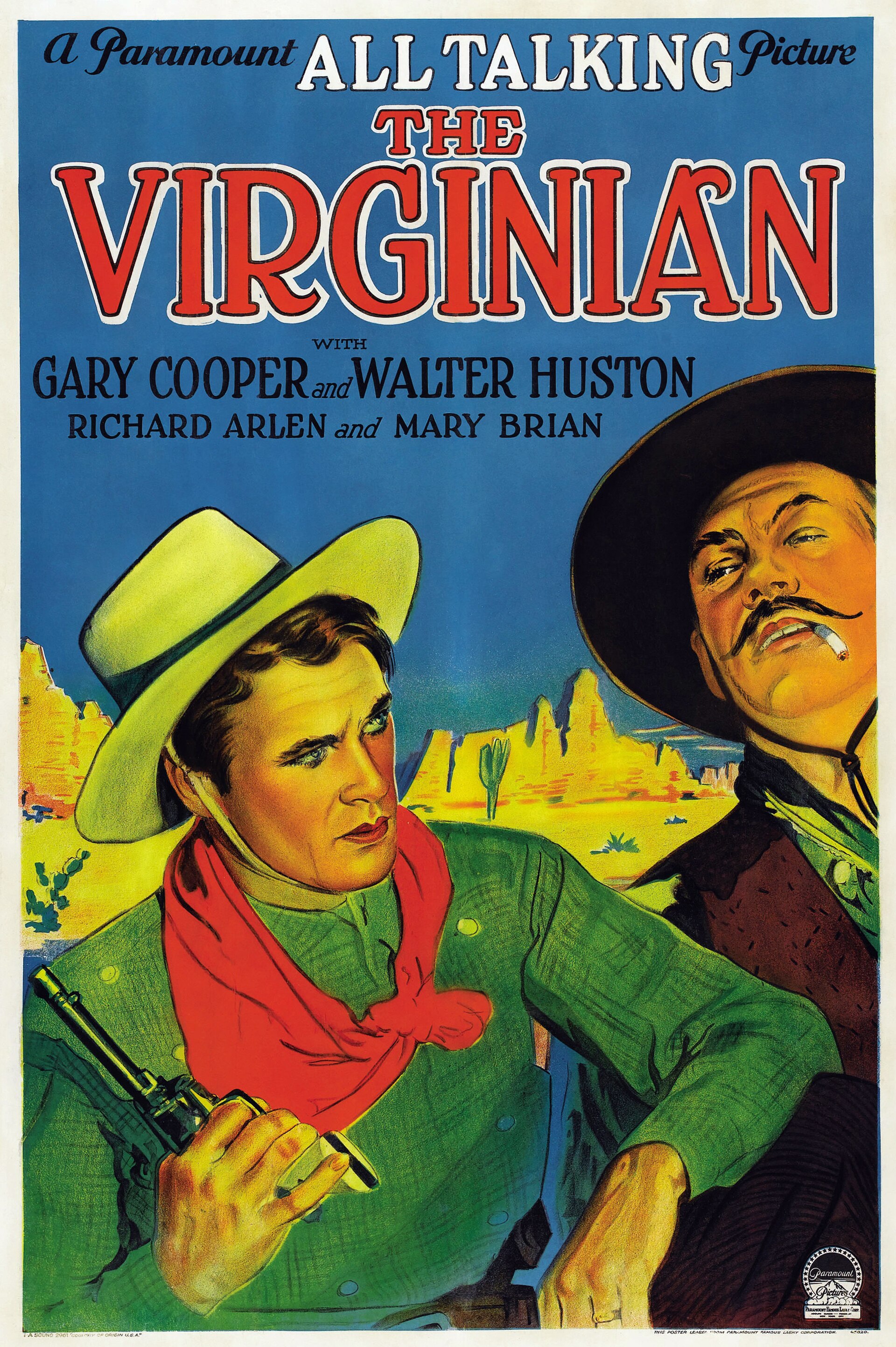 Imagem de referência relacionada a The Virginian (1929), item descrito como filme de 1929 dirigido por Victor Fleming