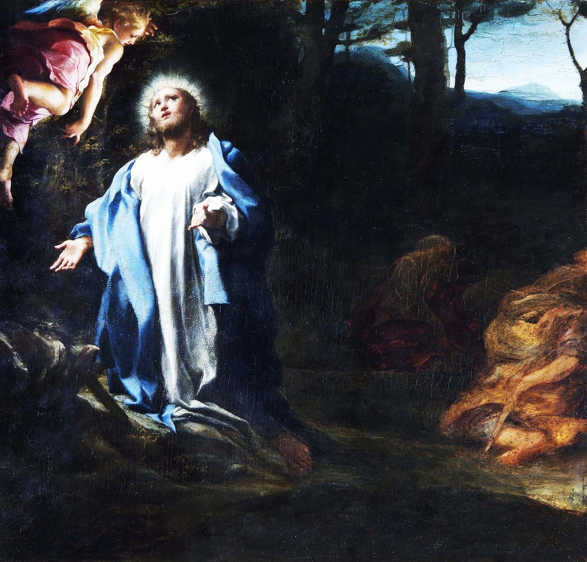 Imagem de referência de Agonia no Jardim, descrito nos dados abertos como pintura de Antonio da Correggio