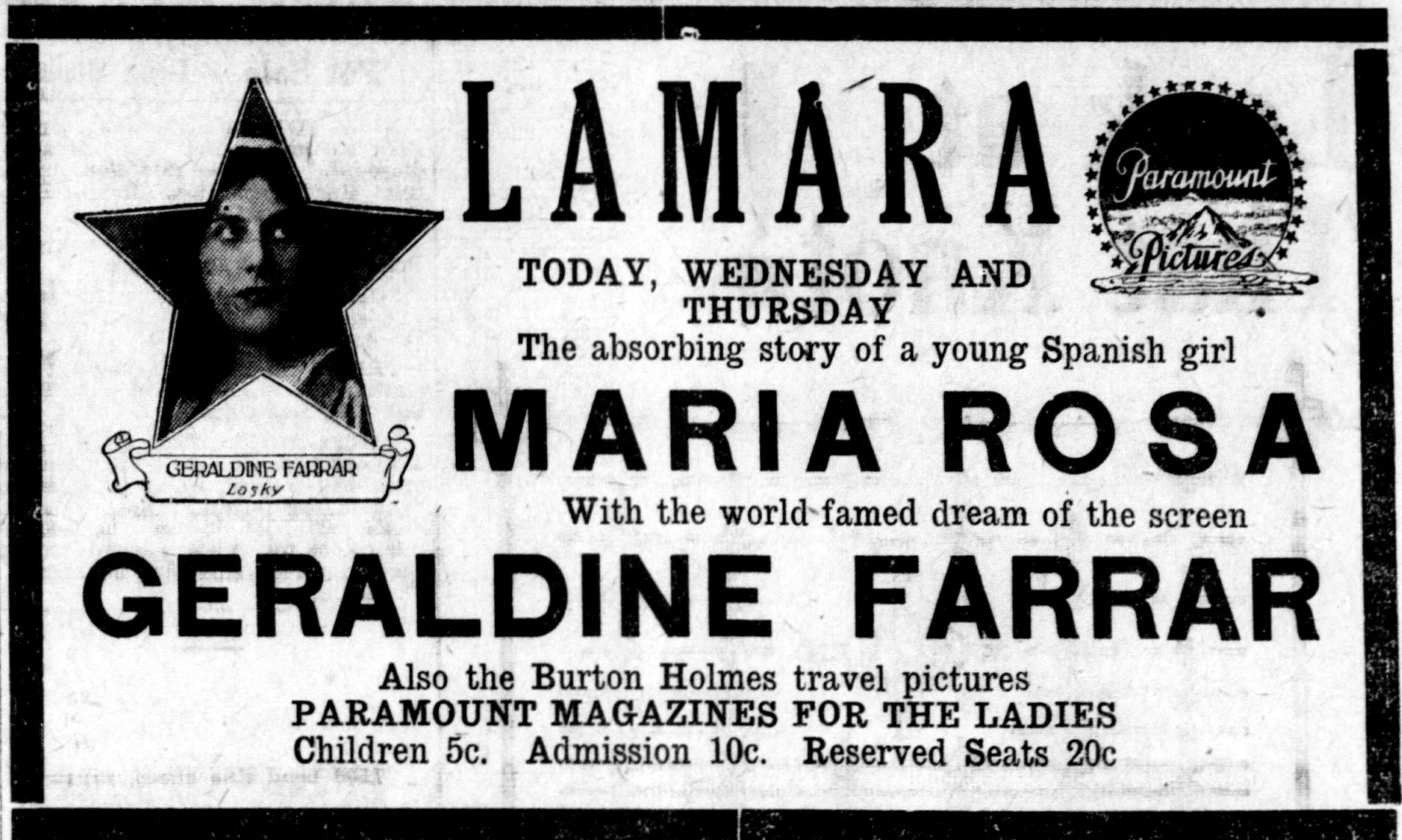 Imagem de referência de Maria Rosa, descrito nos dados abertos como filme de 1916 dirigido por Cecil B. DeMille