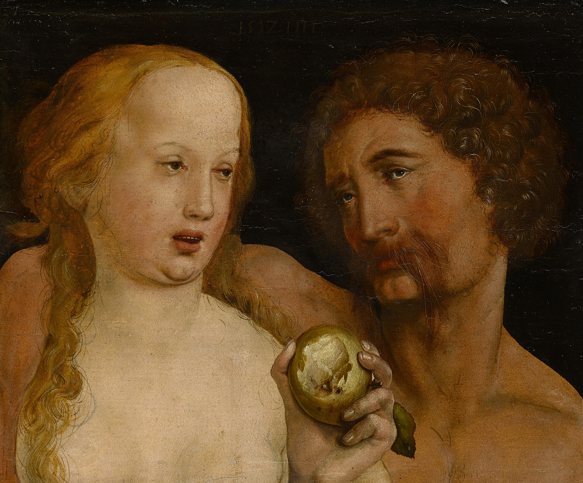 Imagem de referência de Adão e Eva, descrito nos dados abertos como pintura de Hans Holbein, o Jovem