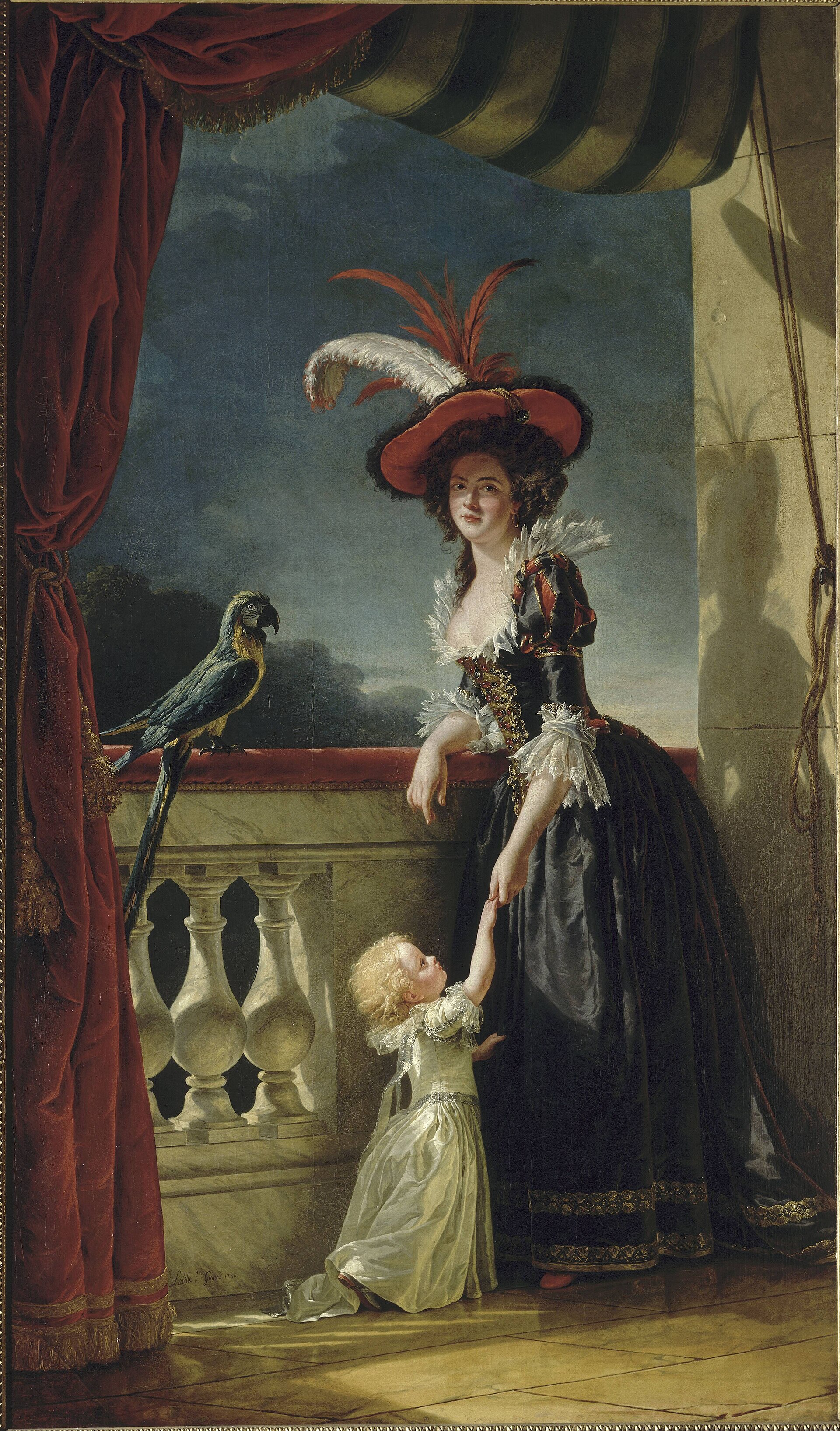 Imagem de referência de Luísa Isabel da França, Duquesa de Parma, com seu filho, descrito nos dados abertos como pintura de Adélaïde Labille-Guiard