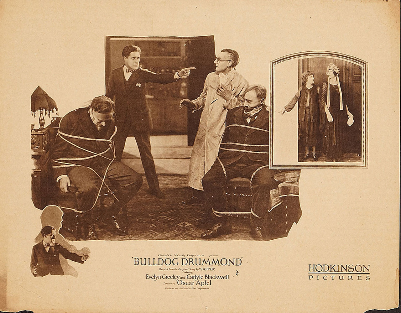 Imagem de referência de Bulldog Drummond, descrito nos dados abertos como filme de 1922 dirigido por Oscar Apfel