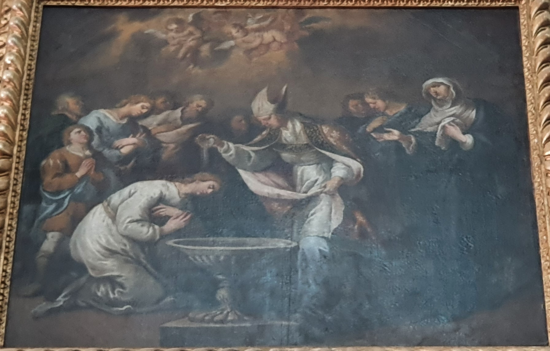Imagem de referência de Baptismo de Santo Agostinho, descrito nos dados abertos como pintura de Bento Coelho da Silveira