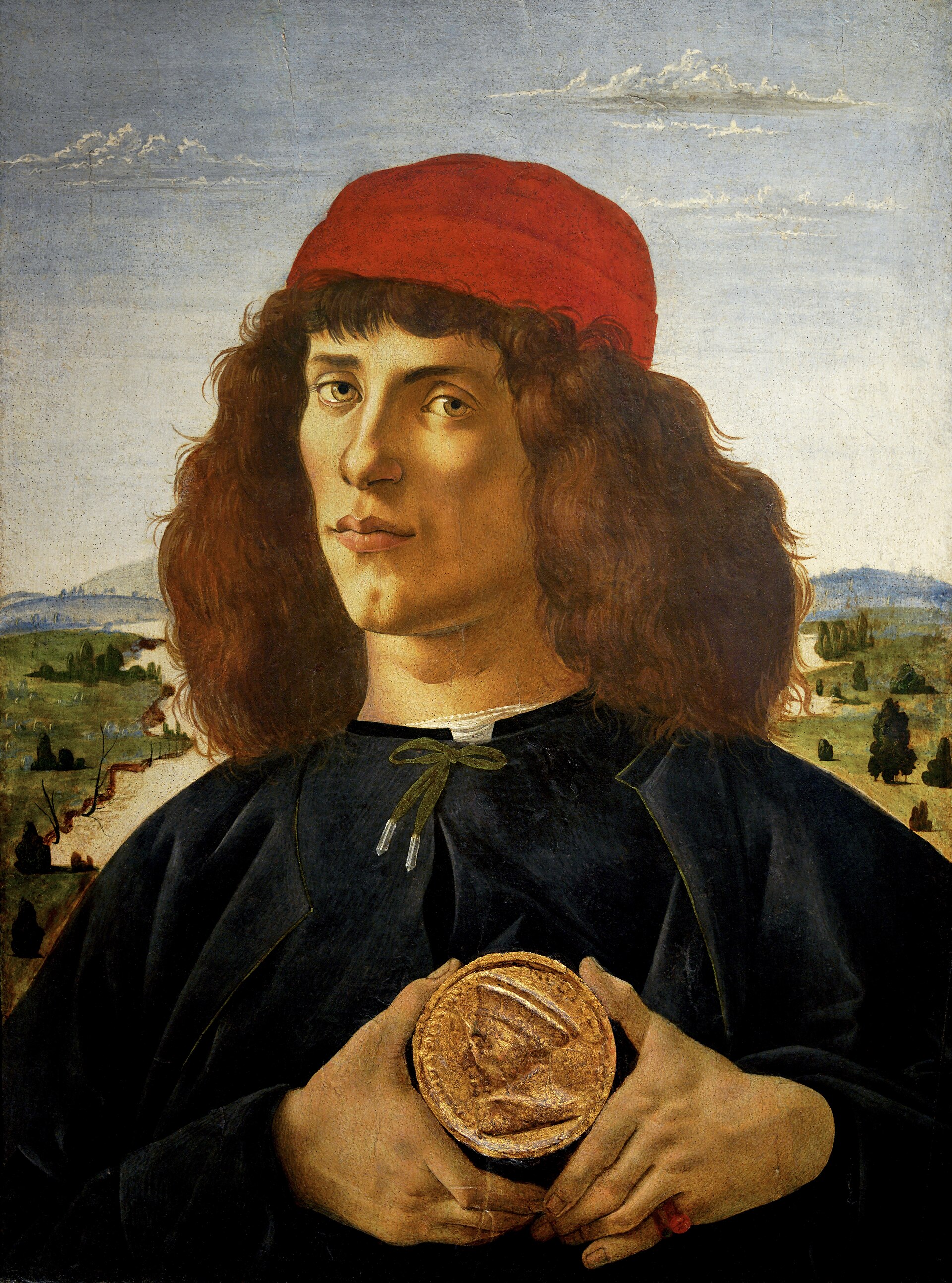 Imagem de referência de Retrato de um homem, descrito nos dados abertos como pintura de Sandro Botticelli