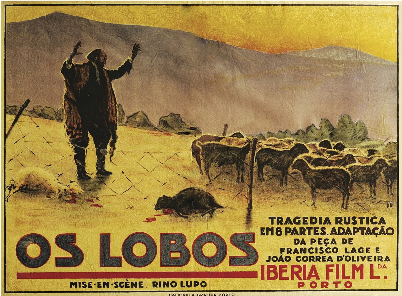 Imagem de referência de Os Lobos, descrito nos dados abertos como filme de 1923 dirigido por Rino Lupo