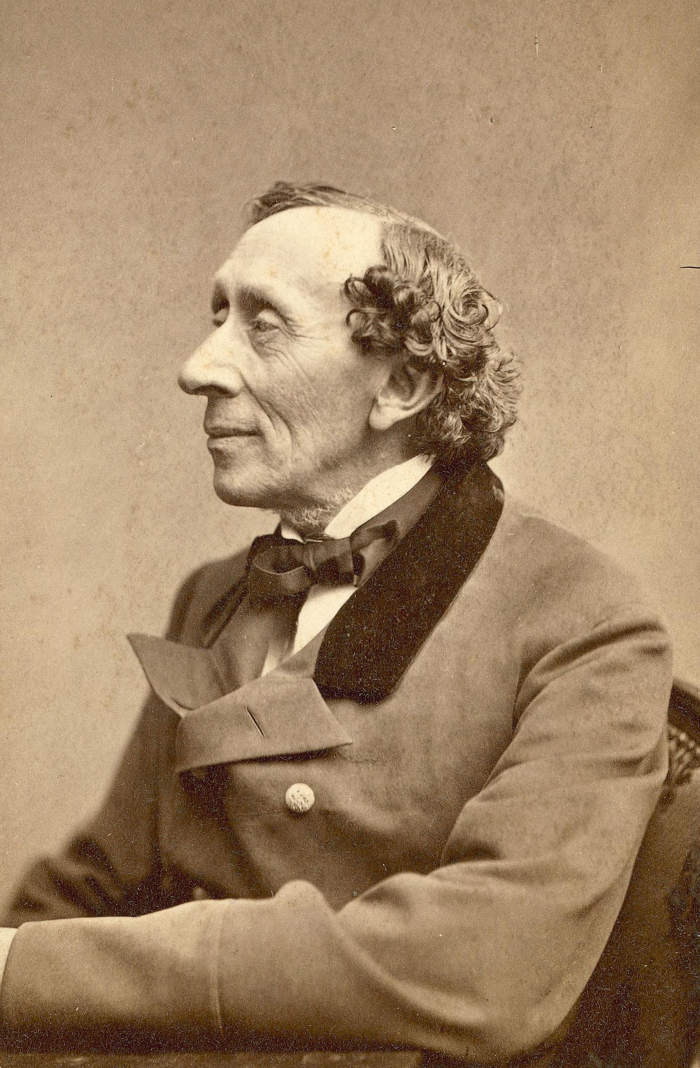 Imagem de referência de Hans Christian Andersen, descrito nos dados abertos como escritor e poeta dinamarquês de histórias infantis