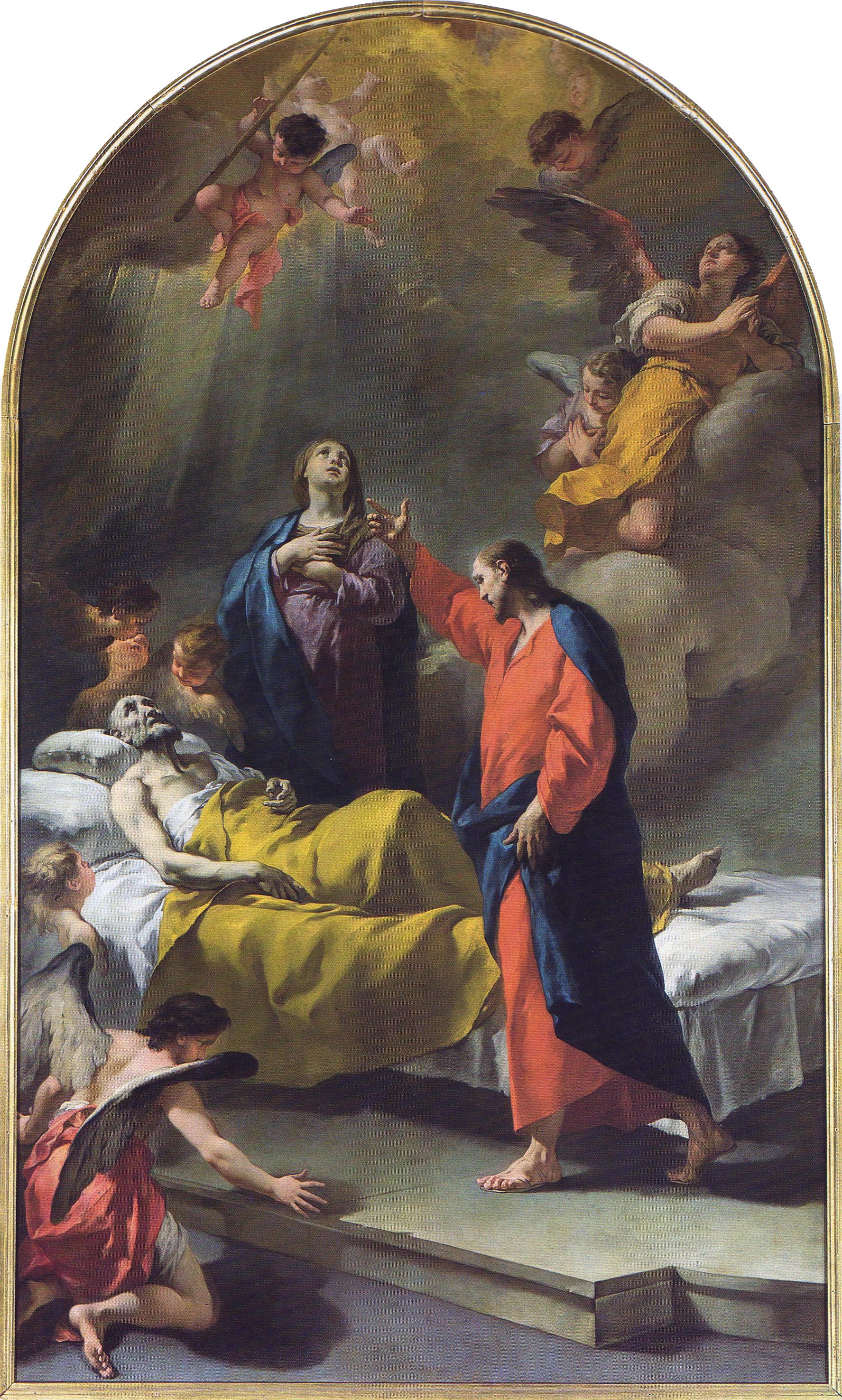 Imagem de referência de Morte de São José, descrito nos dados abertos como pintura de Francesco Polazzo