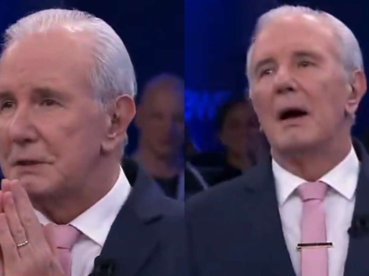 Após revelar aposentadoria, Celso Freitas se emociona com surpresa ao vivo no SBT; assista