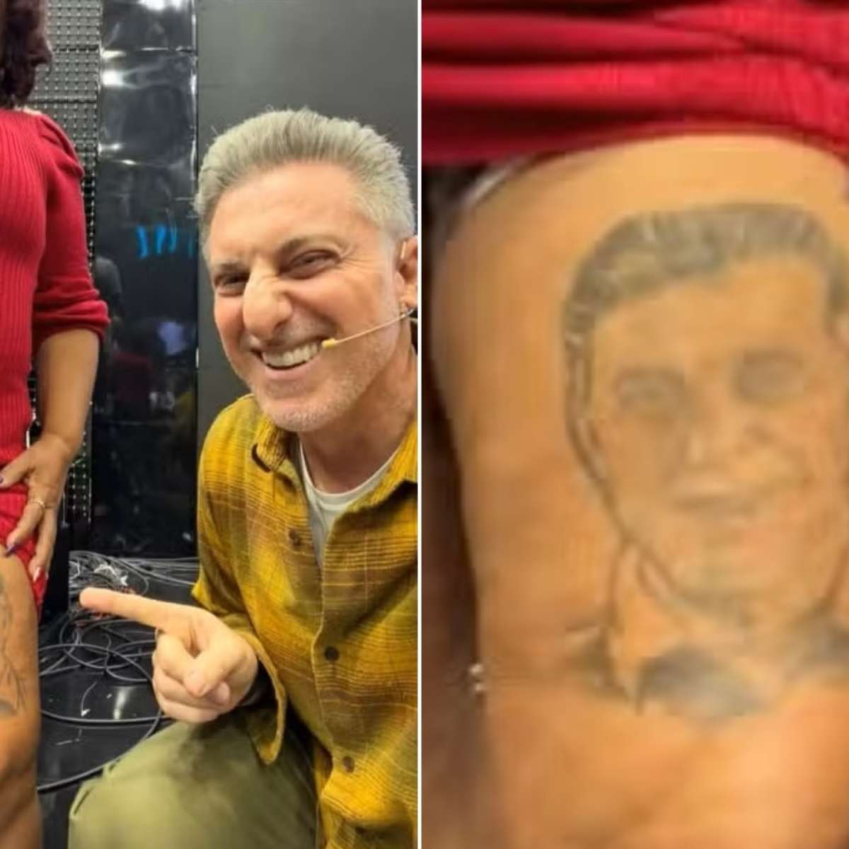 Luciano Huck fica surpreso com fãs que tatuaram seu rosto e até antigo programa