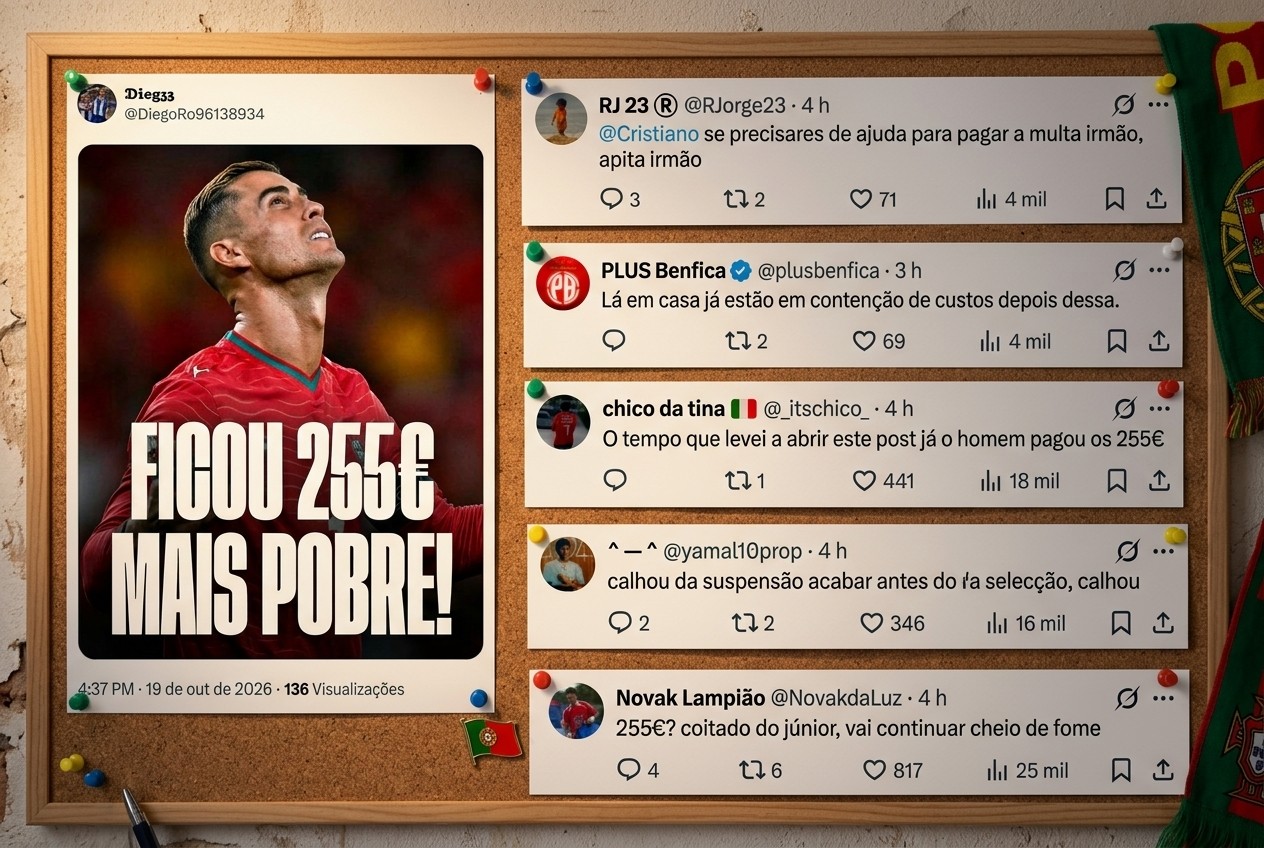 Valor irrisório de multa para Cristiano Ronaldo gera reações nas redes; veja