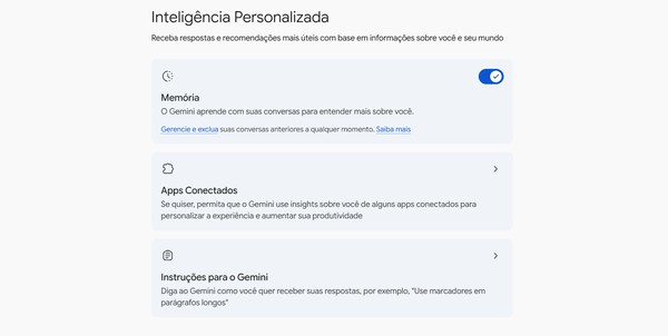 O que o Gemini sabe sobre você? Veja quais informações a IA consegue acessar