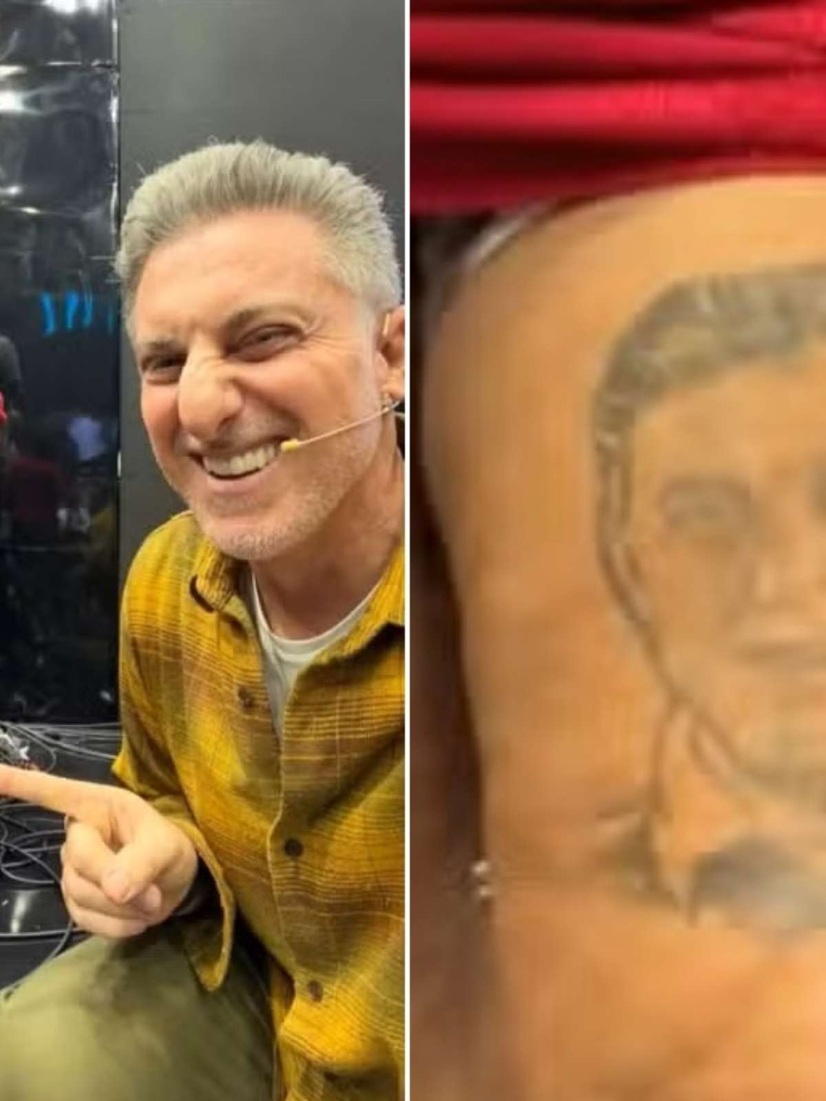 Luciano Huck fica surpreso com fãs que tatuaram seu rosto e até antigo programa
