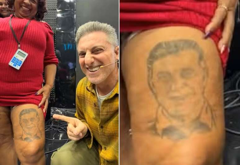 Luciano Huck fica surpreso com fãs que tatuaram seu rosto e até antigo programa