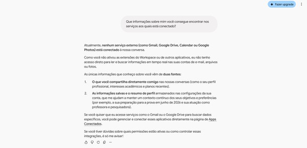O que o Gemini sabe sobre você? Veja quais informações a IA consegue acessar